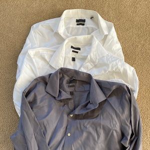 3 Calvin Klein dress shirts - slim fit, non iron